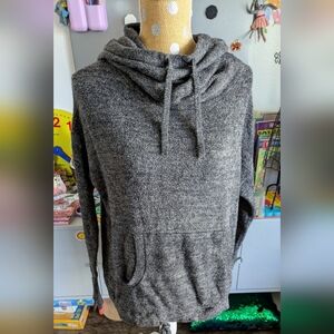 Barefoot Dreams Charcoal Cowl Neck Sweater